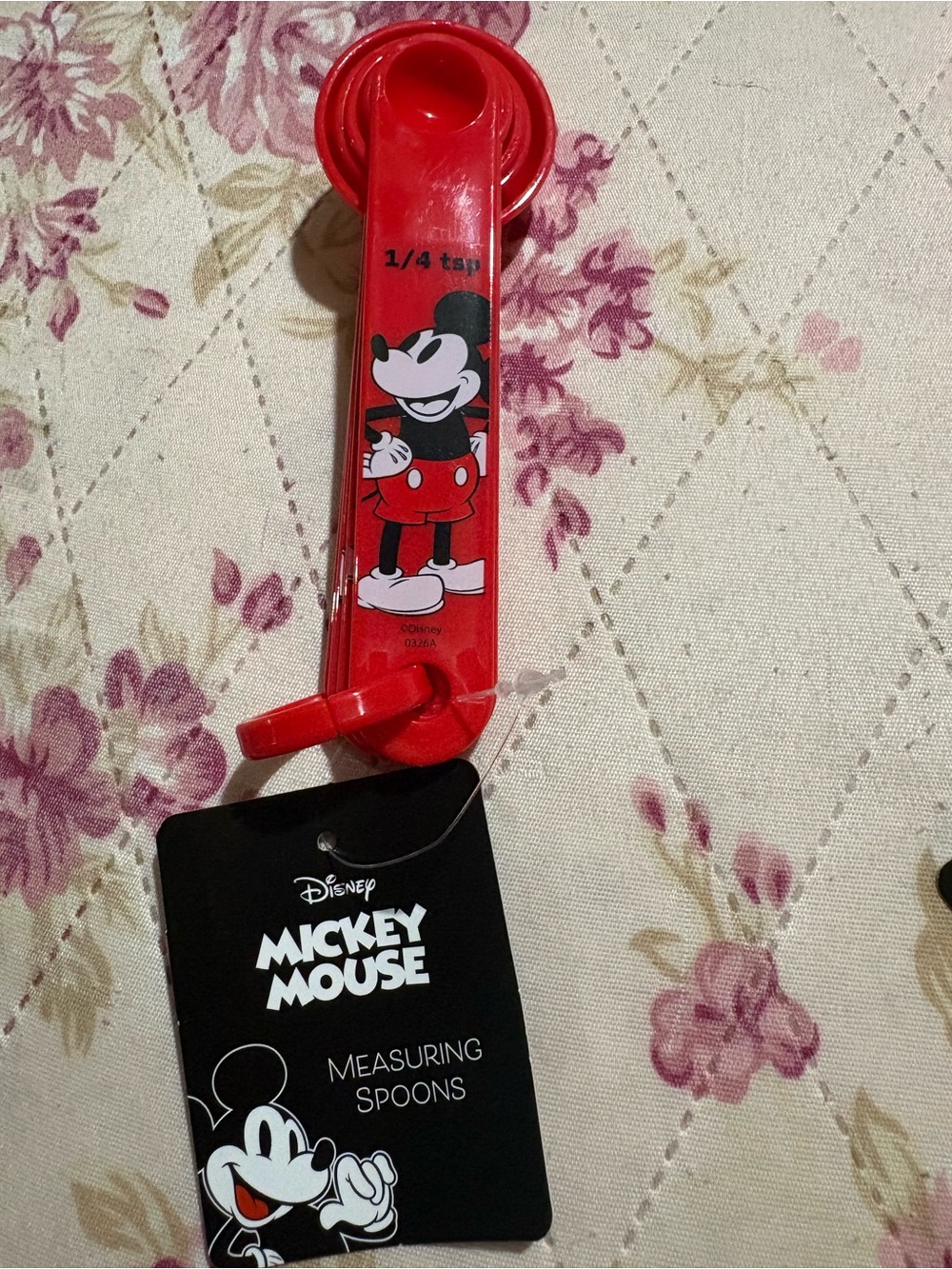 Disney Mickey Mouse Red Kids Measuring Spoon Set